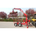 forest log loading trailer, Log trailer crane for Tractor,